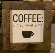 Load image into Gallery viewer, Coffee Definition sign
