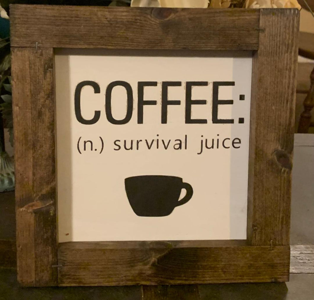 Coffee Definition sign